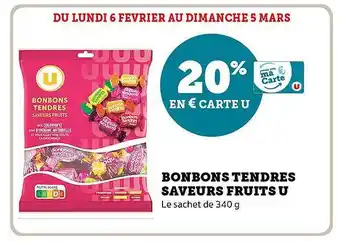 U Express Bonbons tendres saveurs fruits u offre