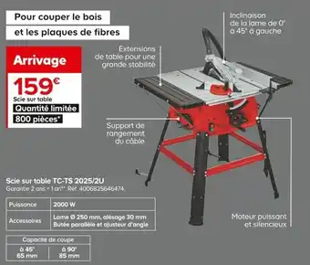 Castorama Scie Sur Table TC-TS 2025/2U offre