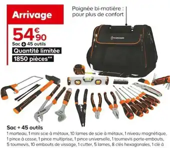 Castorama Sac + 45 Outils offre