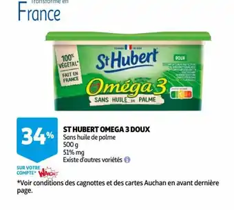 Auchan St Hubert Omega 3 Doux offre