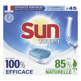 Auchan Supermarché Capsule lave vaisselle tout en un sun(1) offre