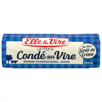 Auchan Supermarché Le beurre doux de la laiterie de condé-sur- vire elle & vire offre