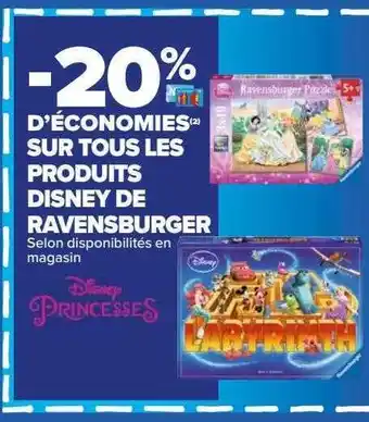 Carrefour Produits disney de ravensburger offre