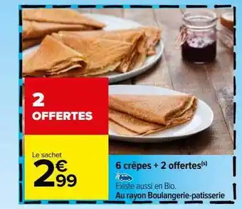 Carrefour 6 crêpes + 2 offertes offre