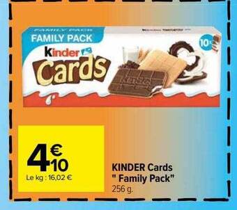 Carrefour Kinder cards offre