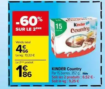 Carrefour Kinder country offre