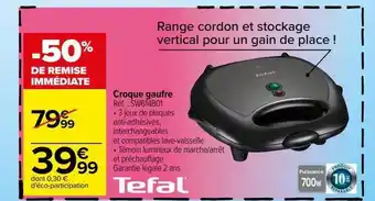 Carrefour Croque gaufre tefal offre