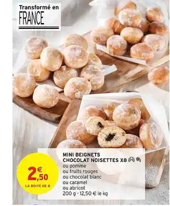 Intermarché Hyper Mini beignets chocolat noisettes x8 offre