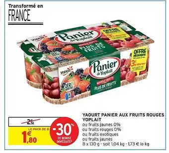 Intermarché Hyper Yaourt panier aux fruits rouges yoplait offre