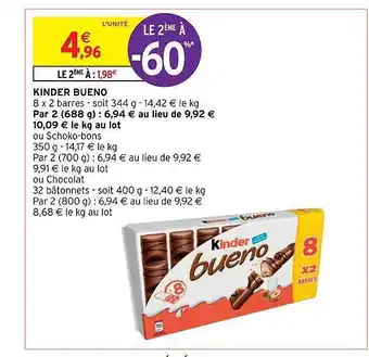Intermarché Hyper Kinder bueno offre