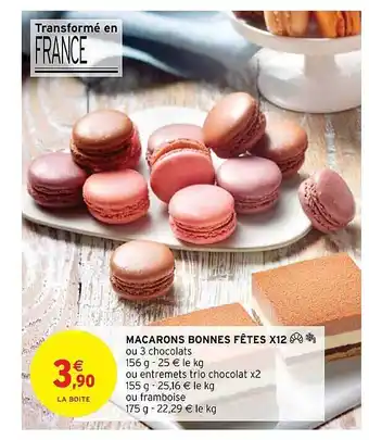 Intermarché Hyper Macarons bonnes fêtes x12 offre
