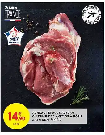 Agneau : épaule avec os ou épaule ** avec os à rôtir jean rozé