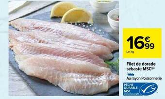 Carrefour Filet de dorade sébaste msc offre