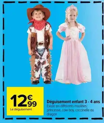 Carrefour Déguisement enfant 3-4 ans offre