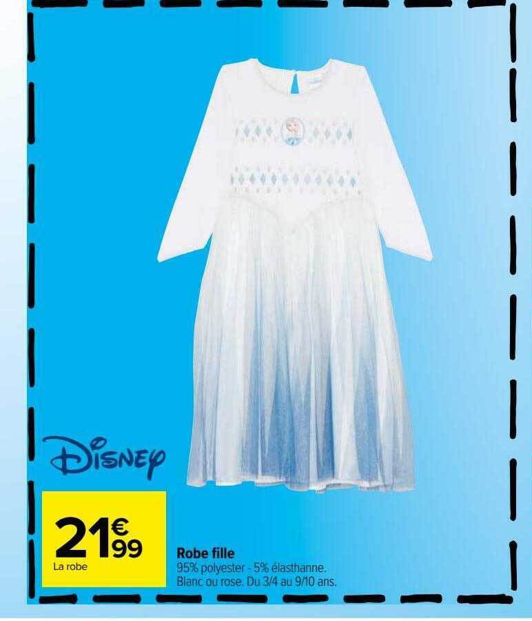 Promo Robe fille disney chez Carrefour