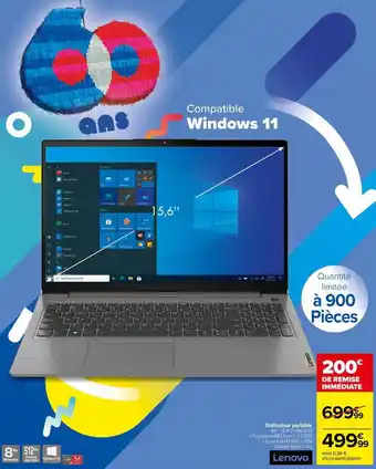 Carrefour Ordinateur portable lenovo offre