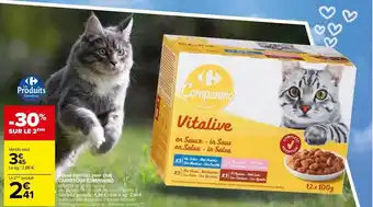 Carrefour Repas émincés pour chat carrefour companino offre