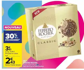 Carrefour Glace ferrero rocher offre