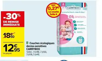 Carrefour Couches écologiques dermo-sensitives carryboo offre