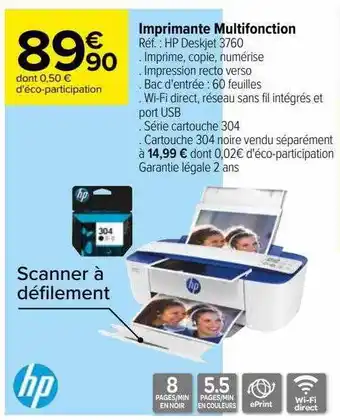 Carrefour Imprimante multifonction hp offre