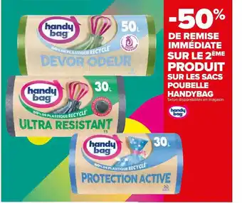 Carrefour Sacs poubelle handybag offre