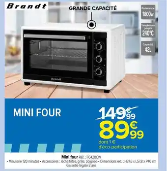 Carrefour Mini four brandt offre