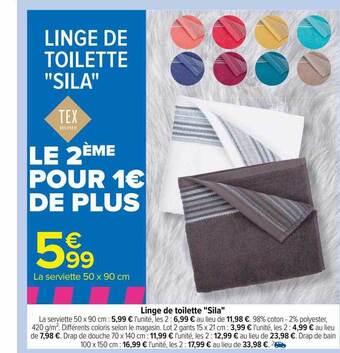 Carrefour Linge de toilette offre