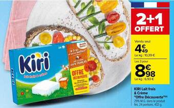 Carrefour Kiri lait frais & crème offre