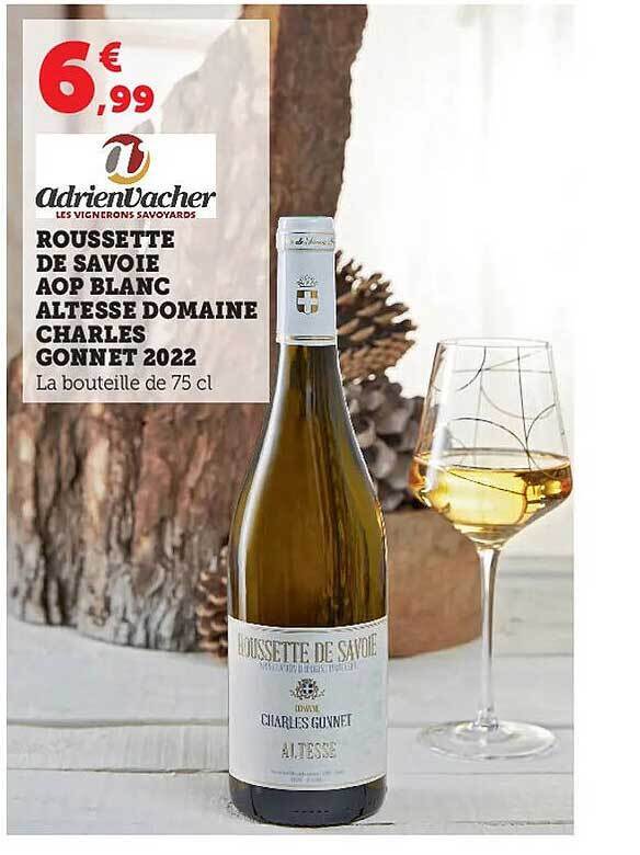 Promo Roussette de savoie aop blanc altesse domaine charles 2022
