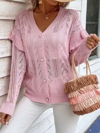 Cardigan Ă volants en maille