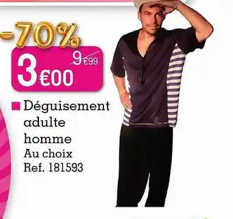 Déguisement adulte homme