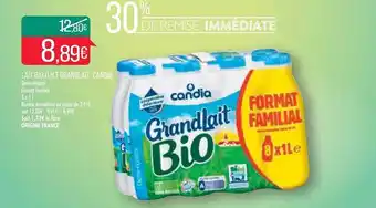 Match Lait bio u.h.g. grandlait candia offre
