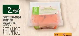 Match Carottes finement râpées bio offre