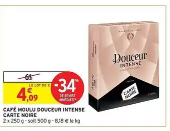 Intermarché Hyper Café moulu douceur intense carte noire offre