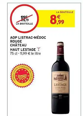 Intermarché Hyper Aop listrac-médoc rouge château haut lestage offre