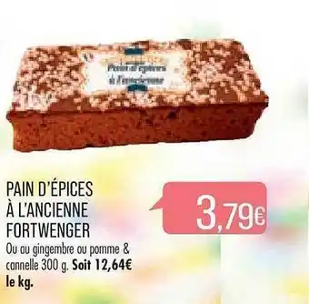 Match Pain d'épices à l'ancienne fortwenger offre