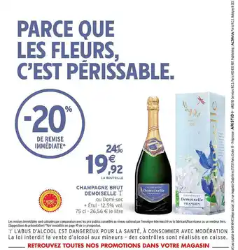 Intermarché Hyper Champagne brut demoiselle offre