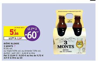 Intermarché Hyper Bière blonde 3 monts offre