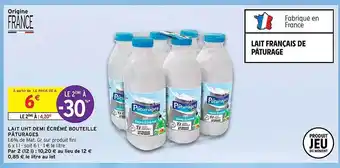 Intermarché Hyper Lait uht demi écrémé bouteille pâturages offre