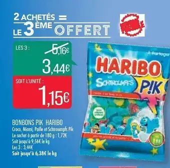 Match Bonbons pik haribo offre