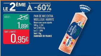 Match Pain de mie extra moelleux harrys offre