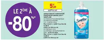 Intermarché Hyper Adoucissant concentré fraîcheur grand air soupline offre