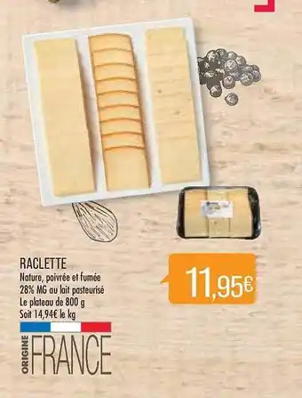 Match Raclette offre