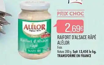 Match Raifort d'alsace râpé alélor offre