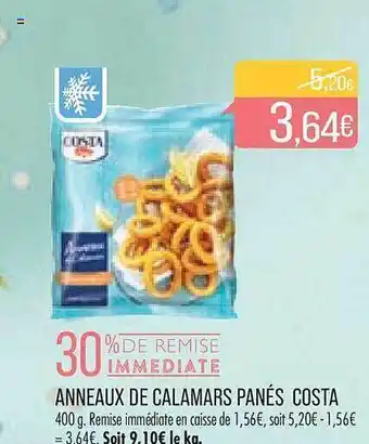 Anneaux de calamars panés costa