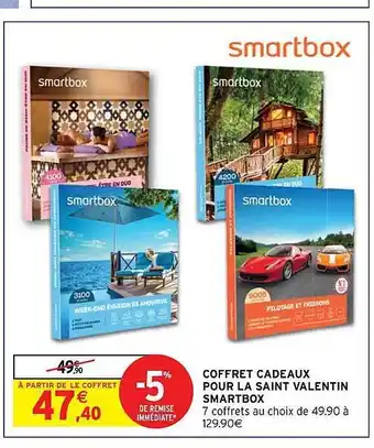 Intermarché Hyper Coffret cadeaux pour la saint valentin smartbox offre