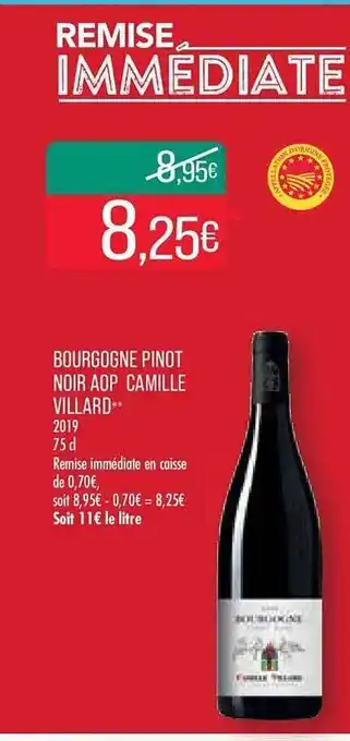 Bourgogne pinot noir aop camille villard 2019