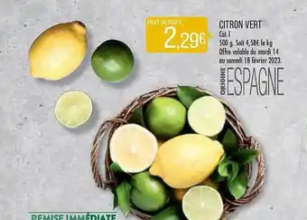 Match Citron vert offre