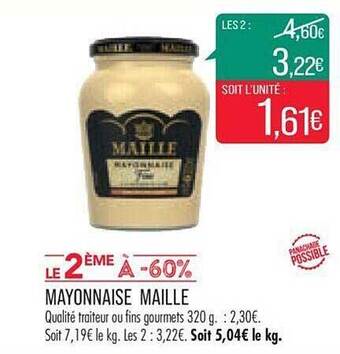 Match Mayonnaise maille offre