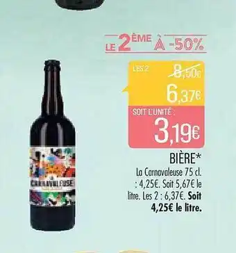 Match Bière la carnavaleuse offre